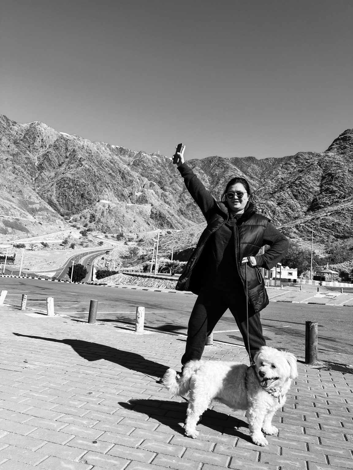 Grace with Emilia in the mountains